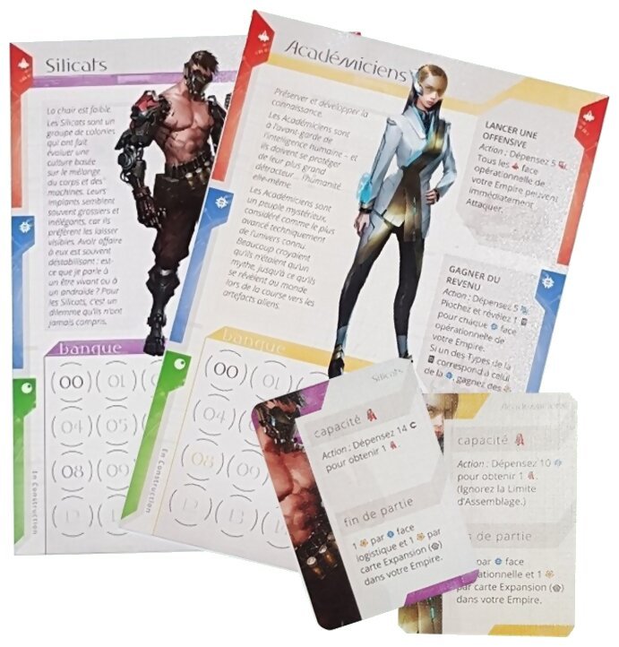 Alien Artifacts - 2 Fiches + 2 Cartes Académiciens & Silicats