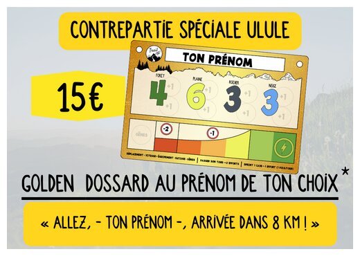 Trail Up! - Golden dossard