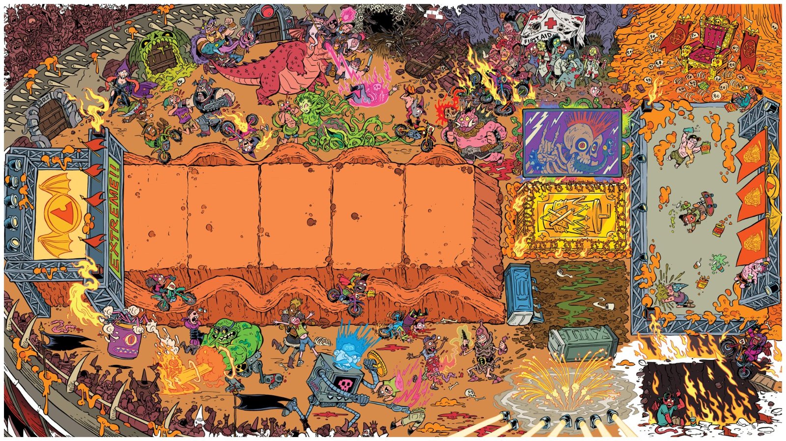 Epic Spell Wars of the Battle Wizards : Annihilageddon 2 – Xtreme Nacho Legends - playmat