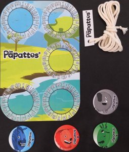 Les Papattes - Plaque de comptage Magnétique pour 4 animaux