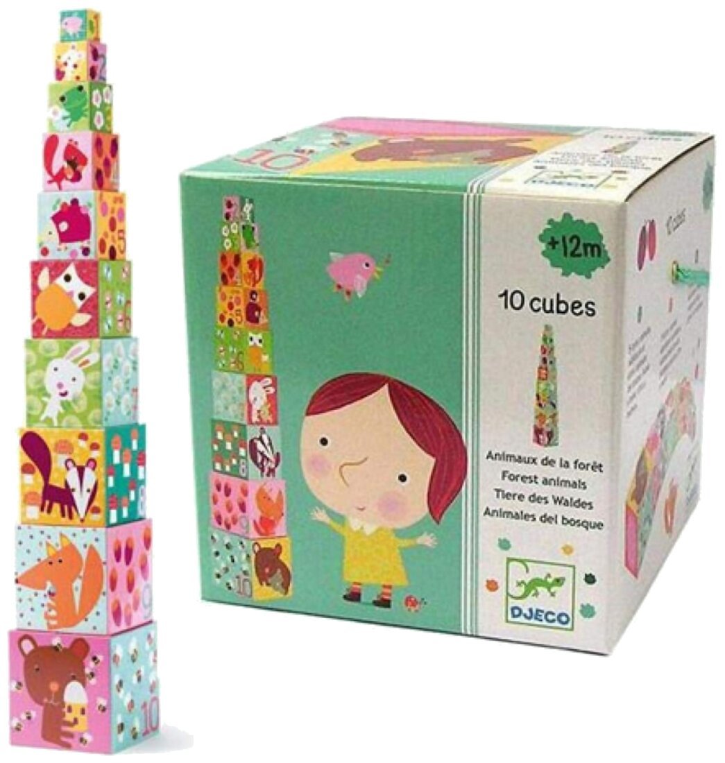 10 cubes animaux de la forêt