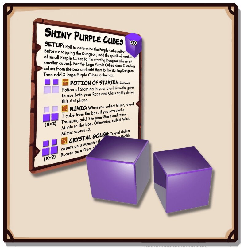 Dungeon Drop: Mysterious Shiny Purple Cubes Mini-Expansion