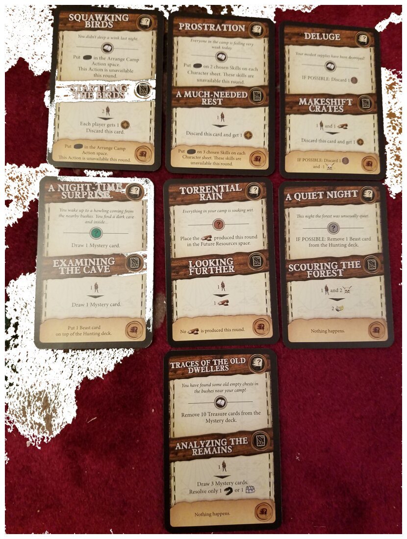 Robinson Crusoe : Adventures on the Cursed Island – Event Cards