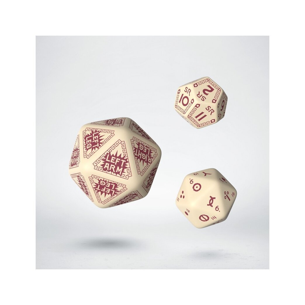 RuneQuest Dice Set&nbsp;- Beige & Burgundy Expansion Dice