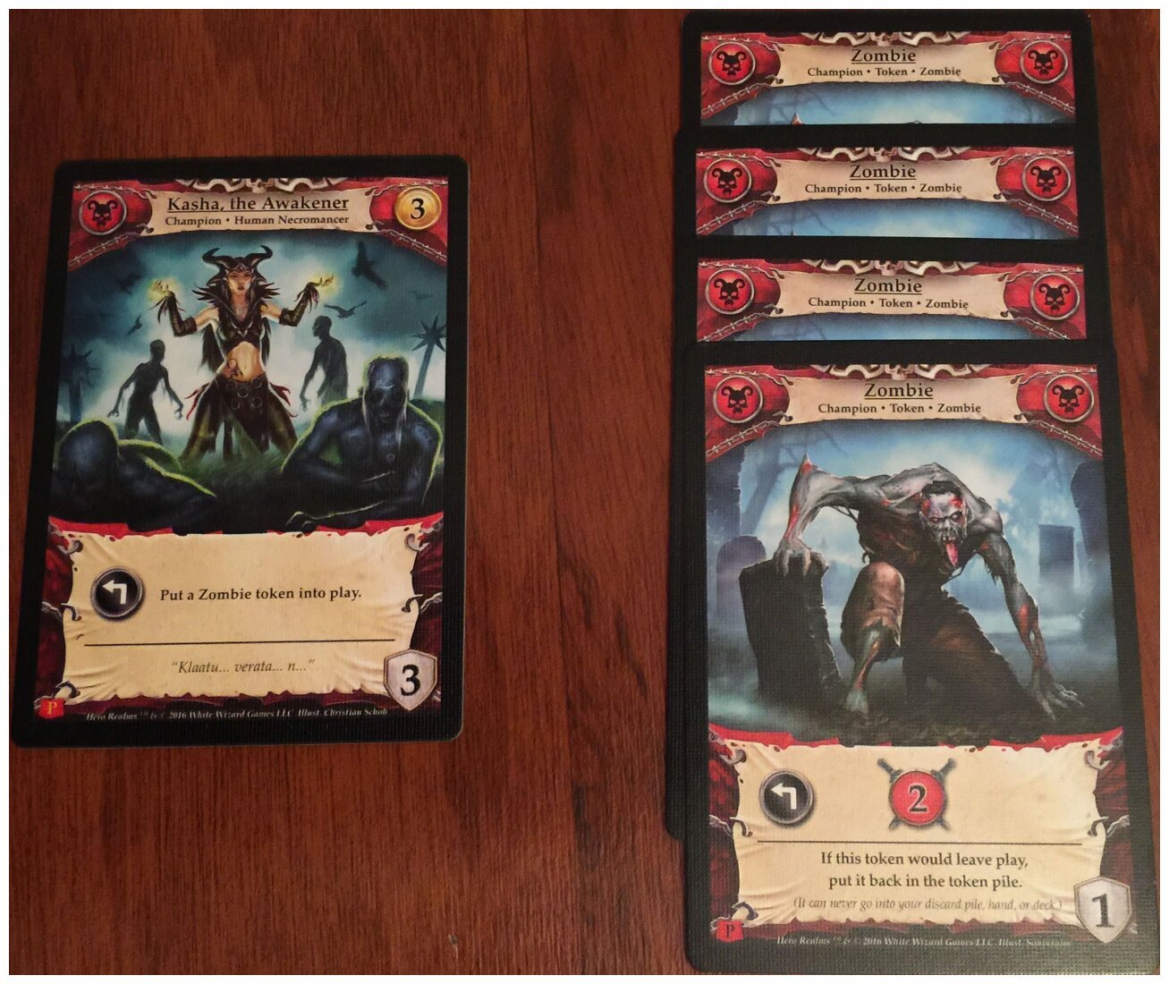 Hero Realms - Kasha, the Awakener & 4 Zombie