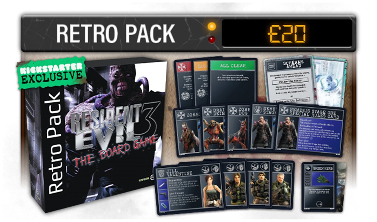 Resident Evil 3 : The Board Game - Retro pack