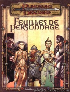 D&D3 - Dungeons and Dragons Troisième Edition - Feuilles de Personnage
