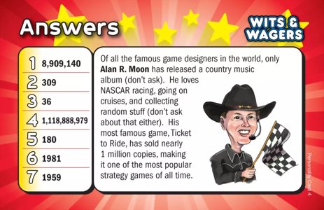 Wits & Wagers: Alan R. Moon Personality Card Promo
