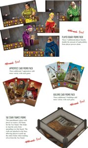 Architectes du Royaume de l'Ouest - promos pack Kickstarter 2018