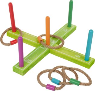 Jeu de lancer d'anneaux en croix