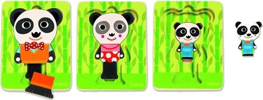 Puzzle 3 niveaux - Panda