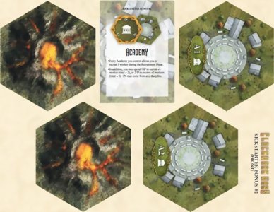 Clockwork Wars: Academy & Volcano Bonus Tiles