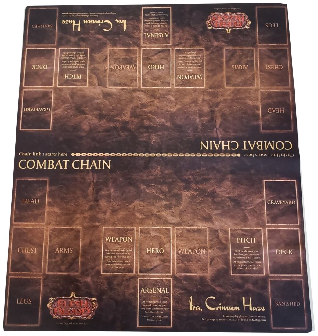 Flesh and Blood TCG - Tapis de jeu - 2 player mat - Ira, Crimson Haze