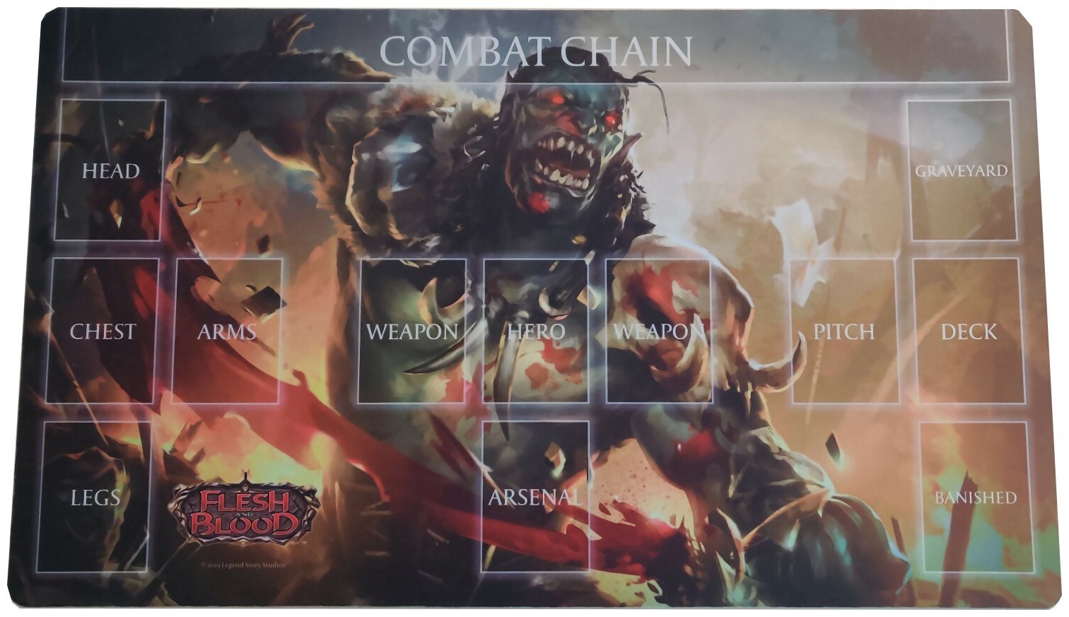 Flesh and Blood TCG - Tapis de jeu - Rhinar Alpha Rampage - Welcome To Rathe