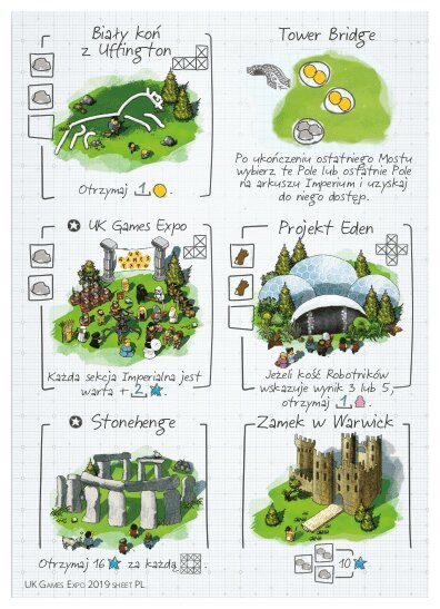 Imperial Settlers : Roll & Write – UK Games Expo Promosheet
