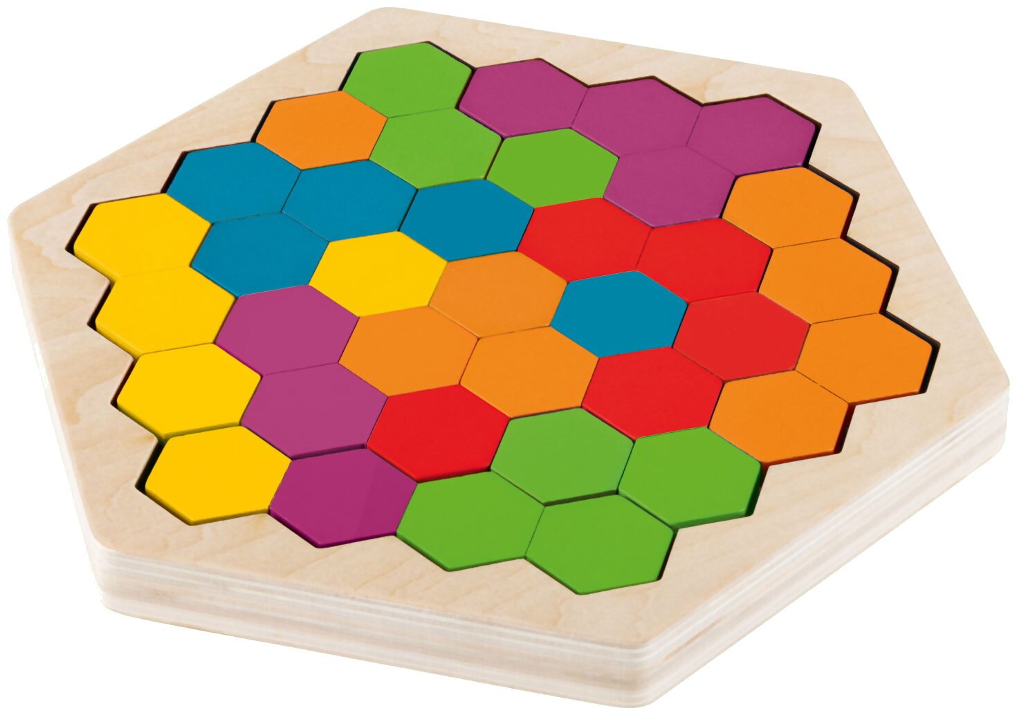 Jeu D'Emboitement Arc-En-Ciel Hexagone
