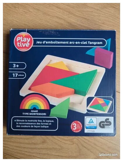 Jeu D'emboitement Arc-En-Ciel Tangram