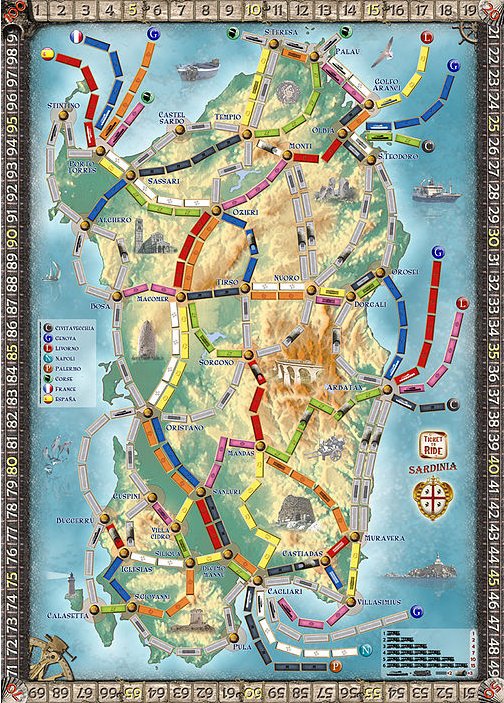 Les aventuriers du rail - Extension Sardaigne