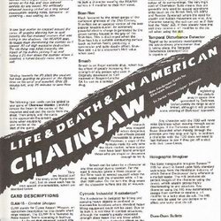 Life & Death & An American Chainsaw