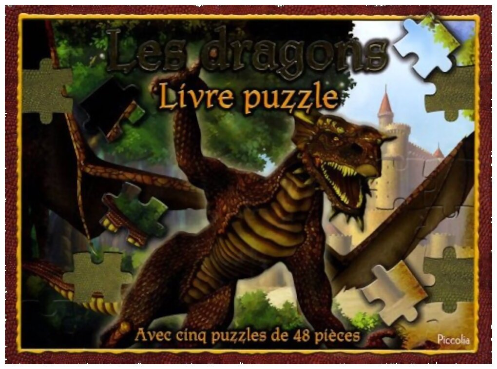 Livre Puzzle - Les Dragons - 5x48 Pièces