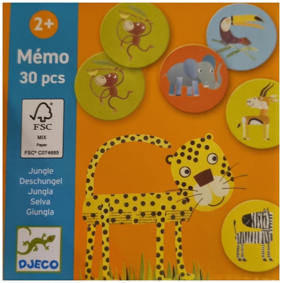Mémo 30 pièces - Jungle
