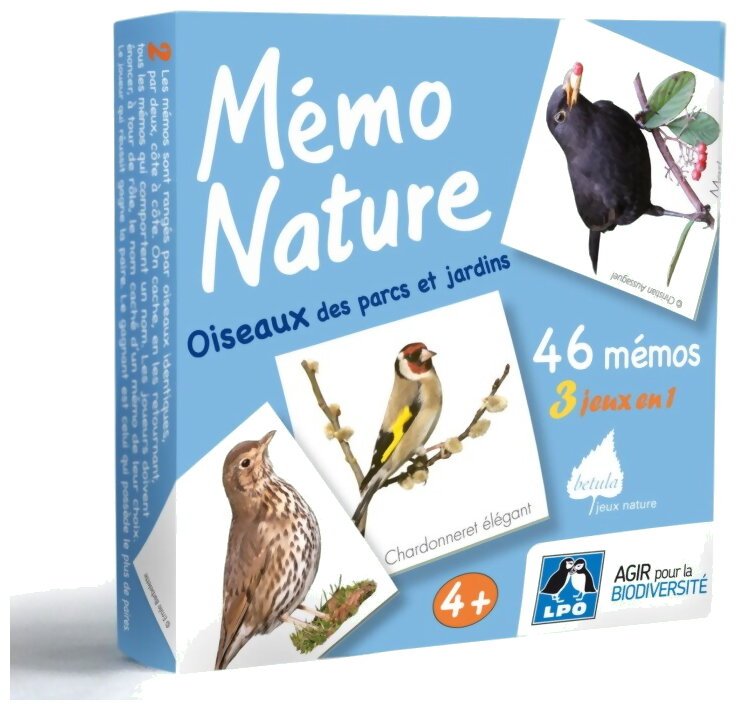 Mémo Nature Oiseaux Des Parcs Et Jardins - 46 Mémos 3 Jeux En 1