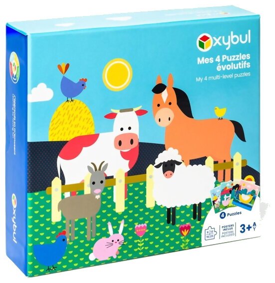 Mes 4 Puzzles Évolutifs - 9,12,16,24 Pièces