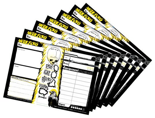 Mörk Borg - Bloc de 50 fiches de personnages