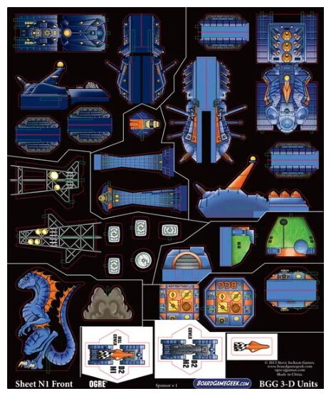Ogre - BGG 3-D Units Sponsored Counter Sheet