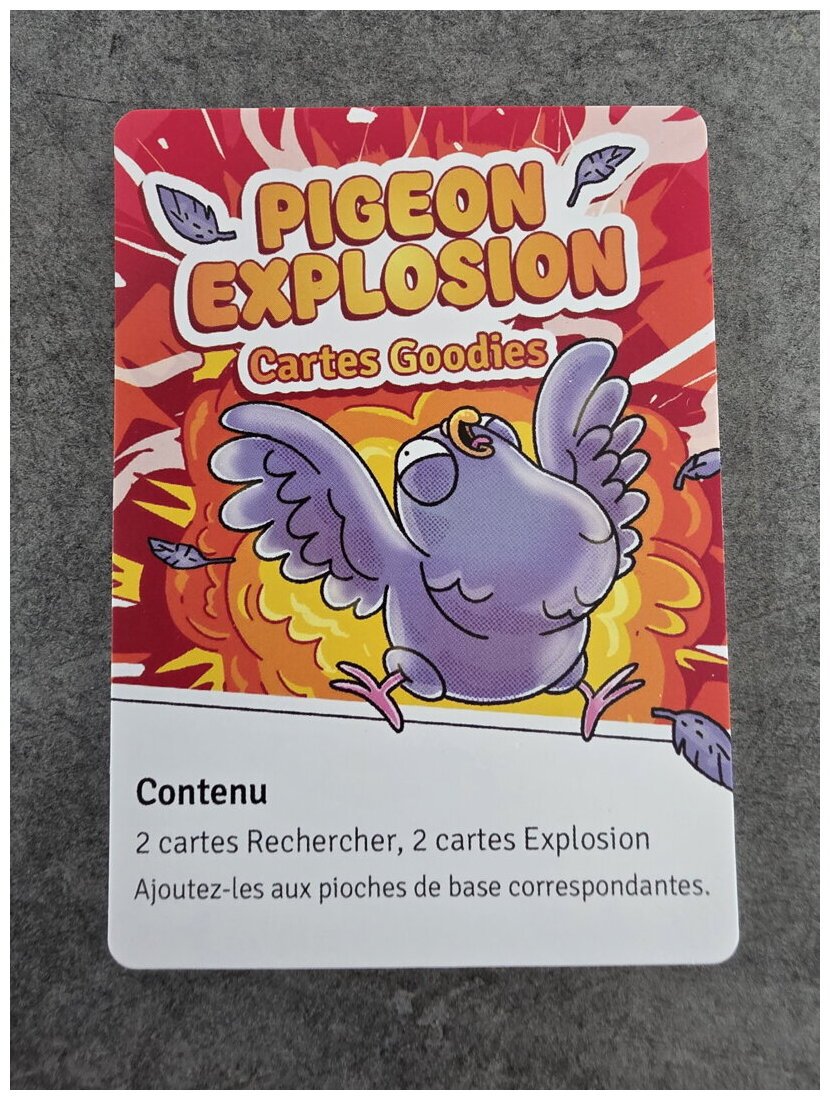 Pigeon Explosion - Cartes Goodies
