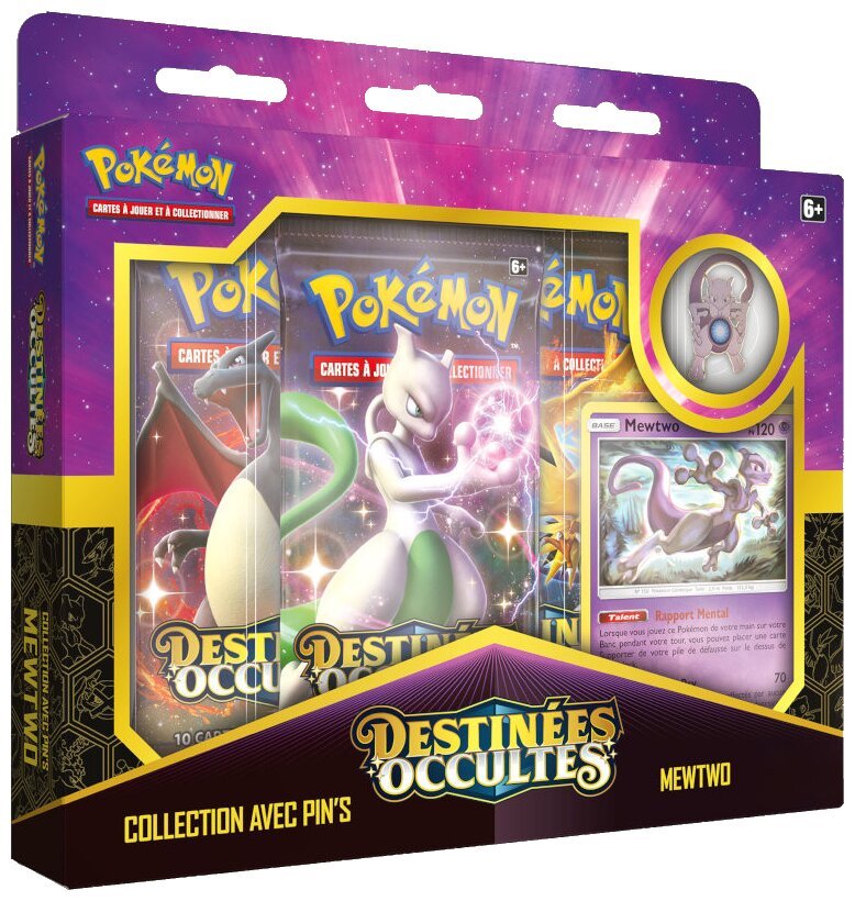 Pokémon JCC - Collection avec pin's - Mewtwo - Destinées Occultes