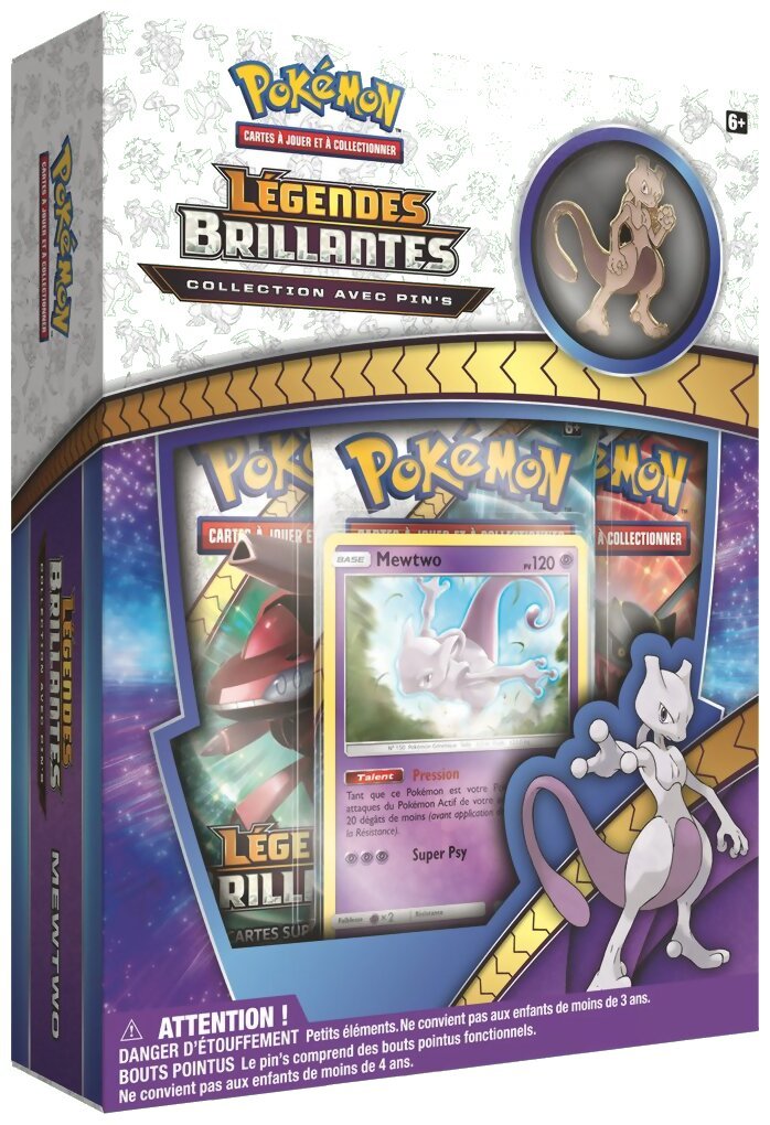 Pokémon JCC - Collection avec pin's - Mewtwo - Légendes Brillantes