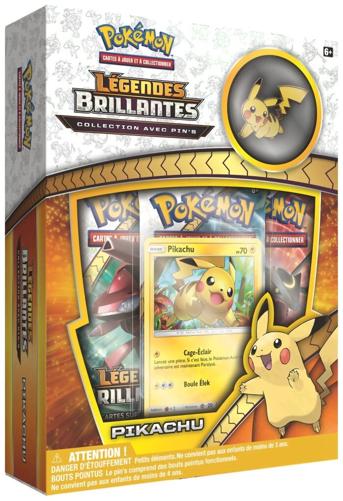 Pokémon JCC - Collection avec pin's - Pikachu - Légendes Brillantes