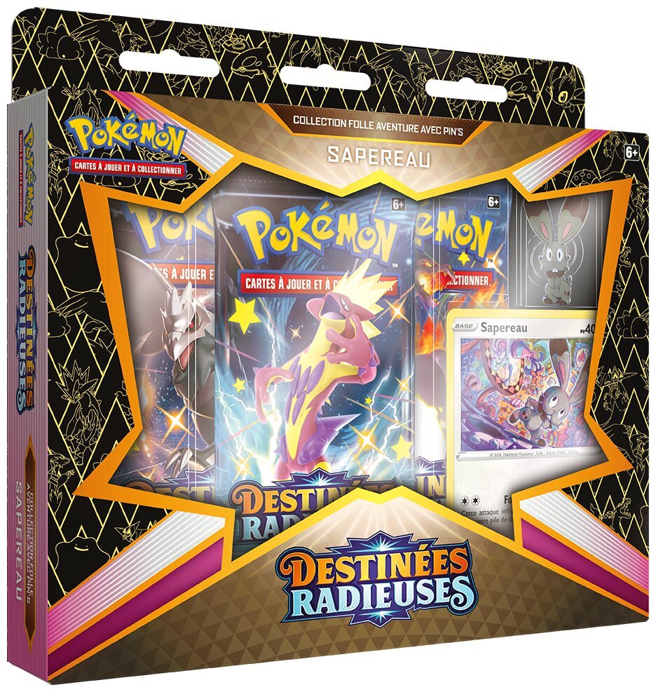 Pokémon JCC - Collection folle aventure avec pin's - Sapereau - Destinées Radieuses