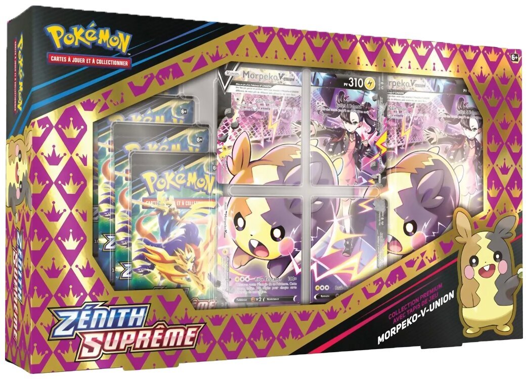 Pokémon JCC - Collection Premium avec tapis de jeu - Morpeko-V-Union - Zénith Suprême
