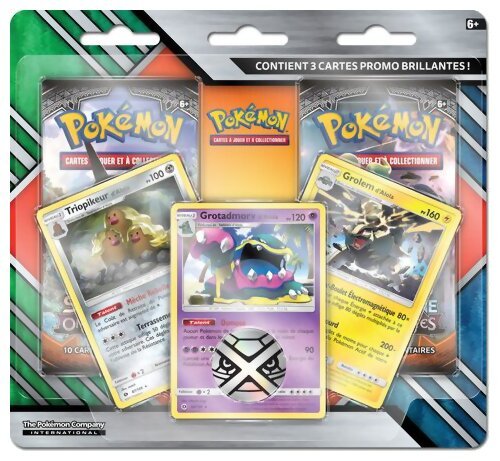 Pokémon JCC - Pack De 2 Boosters - Grotadmorv d'Alola & Grolem d'Alola & Triopikeur d'Alola - Évolution d'Alola