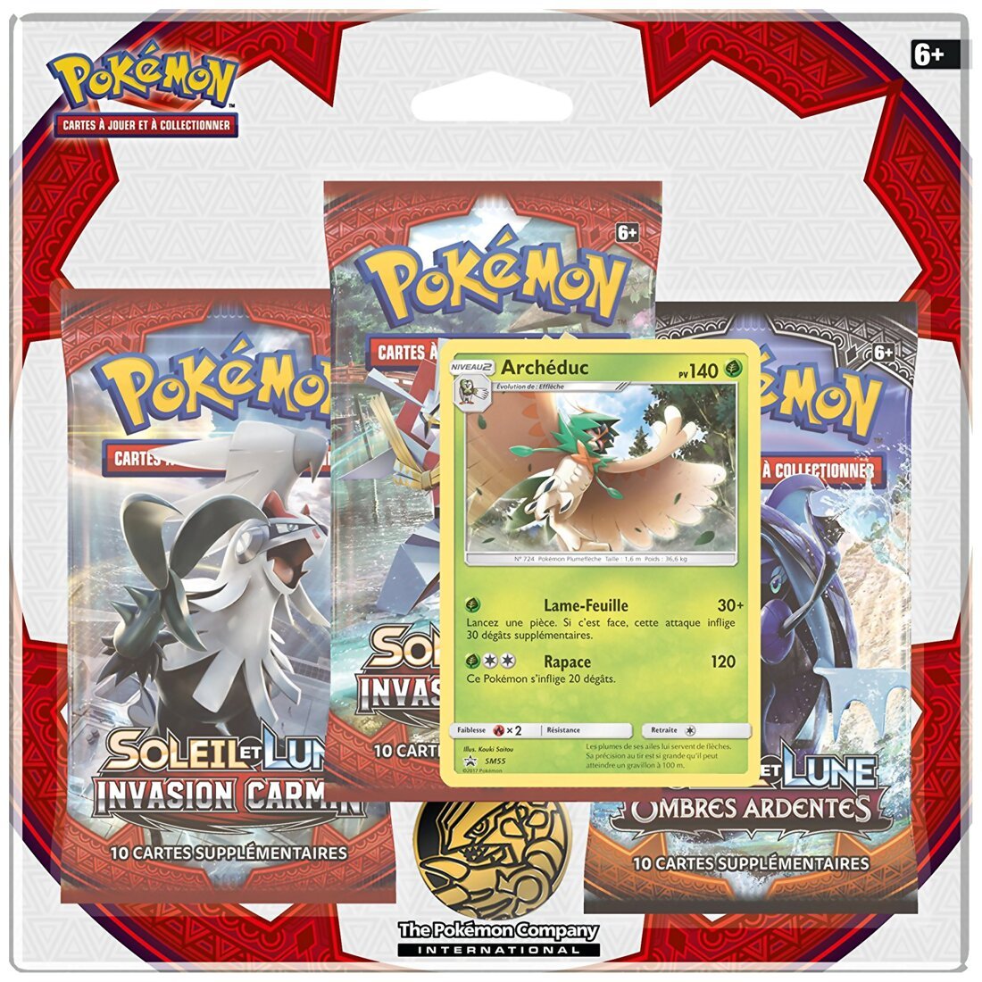 Pokémon JCC - Pack De 3 Boosters - Archéduc - Invasion Carmin
