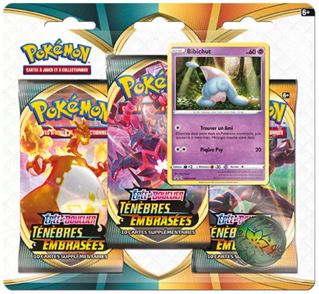 Pokémon JCC - Pack De 3 Boosters - Bibichut - Ténèbres Embrasées