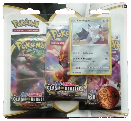 Pokémon JCC - Pack De 3 Boosters - Duralugon - Clash des Rebelles