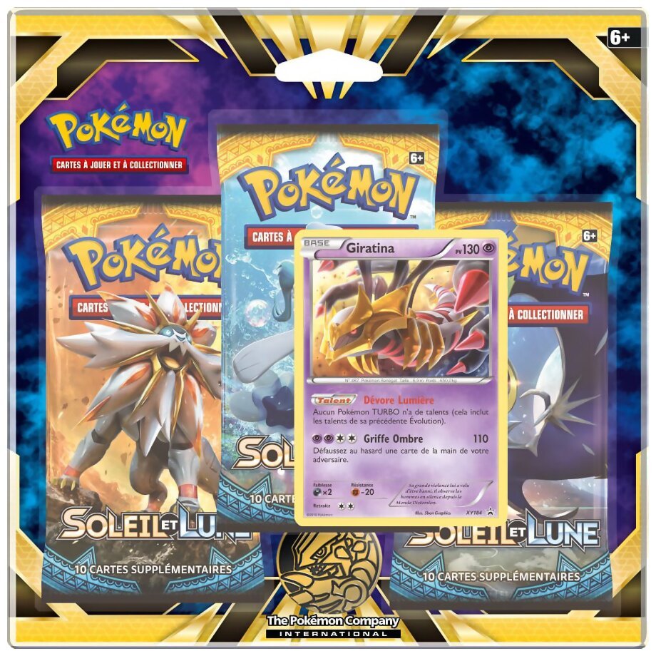 Pokémon JCC - Pack de 3 boosters - Giratina - Soleil et Lune