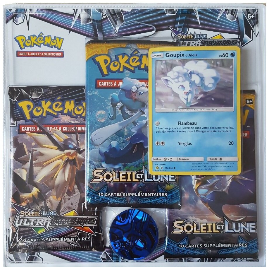 Pokémon JCC - Pack de 3 boosters - Goupix d'Alola - Ultra-Prisme