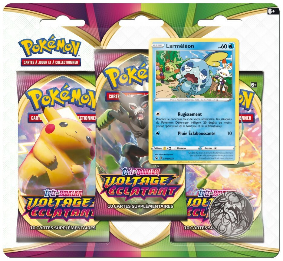 Pokémon JCC - Pack De 3 Boosters - Larméléon - Voltage Éclatant