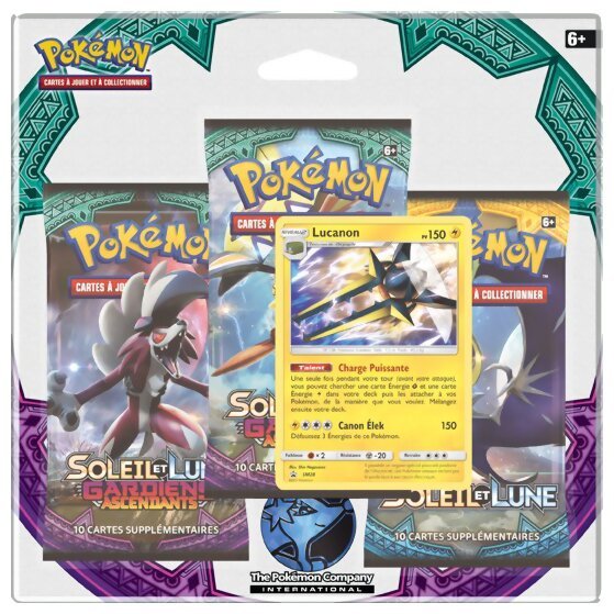 Pokémon JCC - Pack de 3 boosters - Lucanon - Gardiens Ascendants