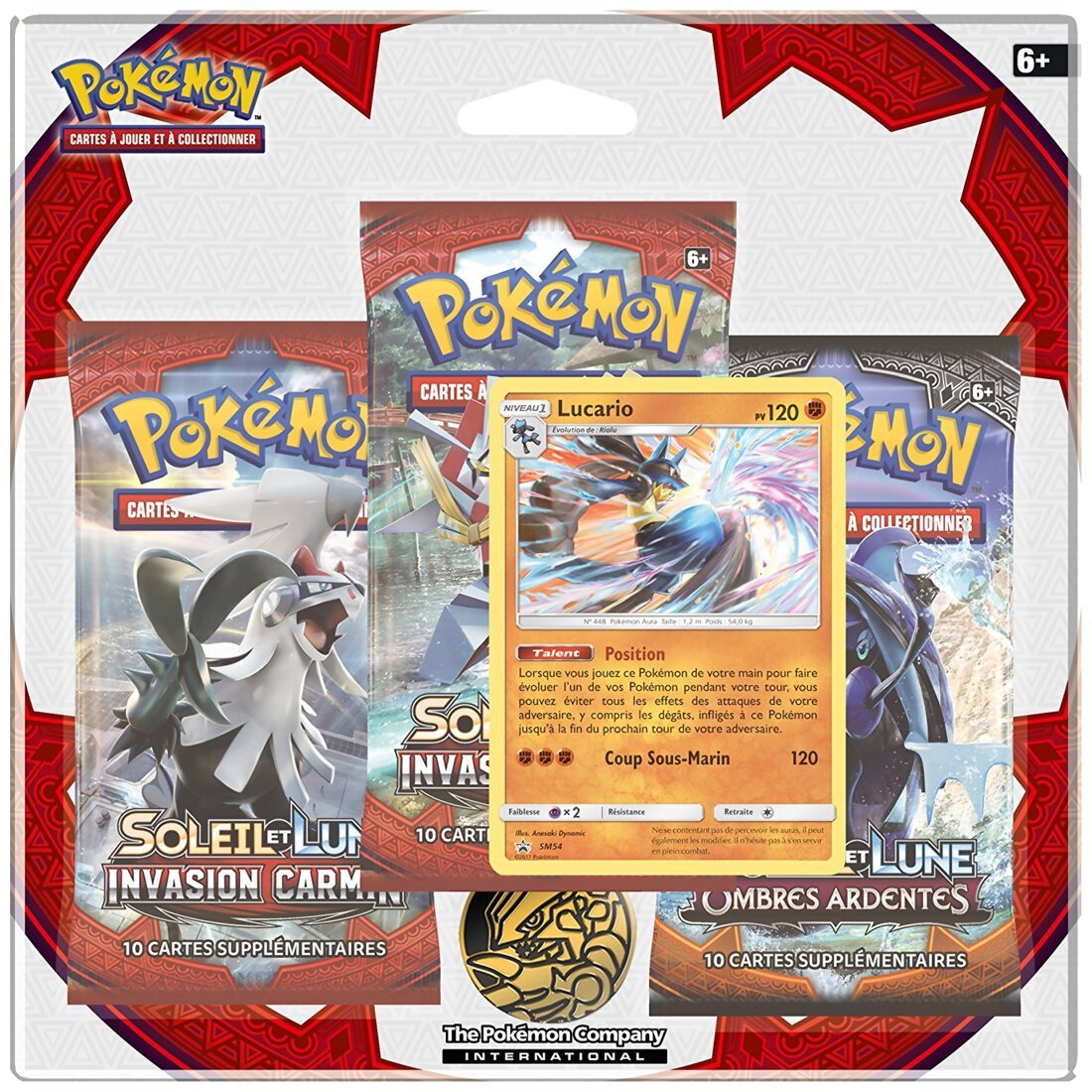 Pokémon JCC - Pack De 3 Boosters - Lucario - Invasion Carmin