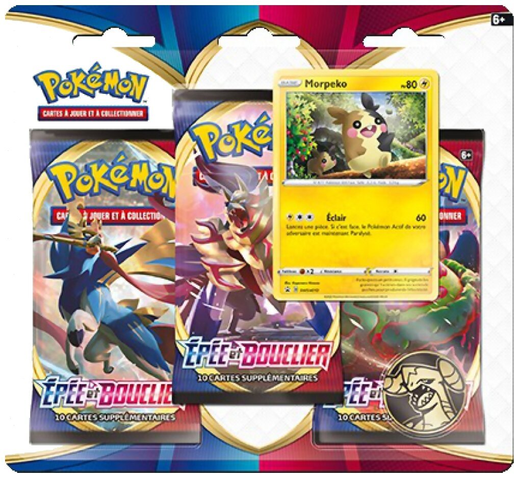 Pokémon JCC - Pack De 3 Boosters - Morpeko - Épée et Bouclier