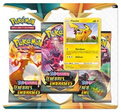 Pokémon JCC - Pack De 3 Boosters - Pikachu - Ténèbres Embrasées