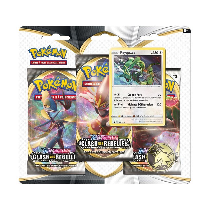 Pokémon JCC - Pack De 3 Boosters - Rayquaza - Clash des Rebelles