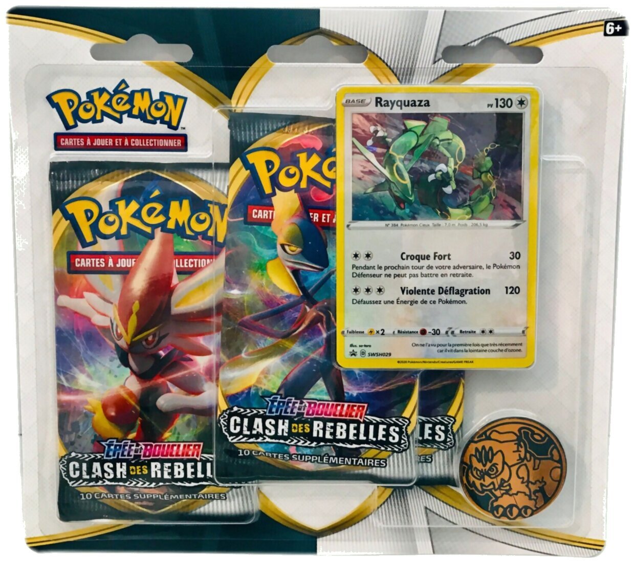 Pokémon JCC - Pack De 3 Boosters - Rayquaza - Clash des Rebelles