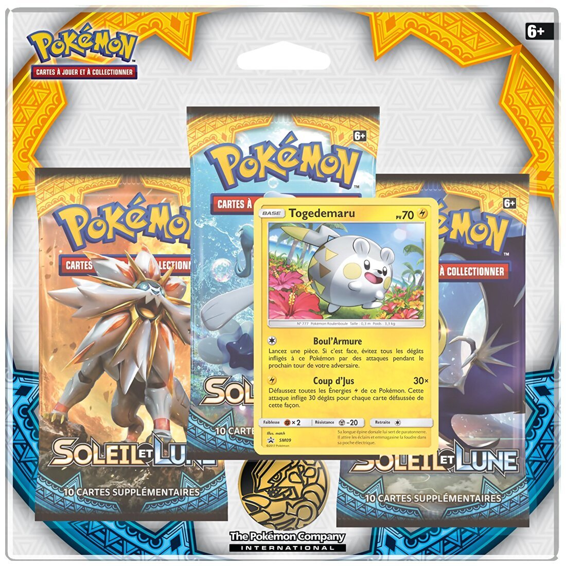 Pokémon JCC - Pack de 3 boosters - Togedemaru - Soleil et Lune