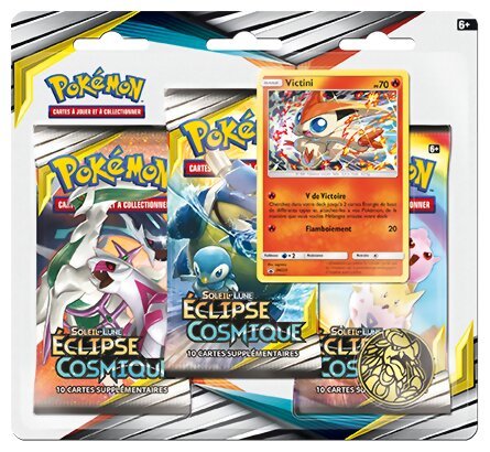 Pokémon JCC - Pack De 3 Boosters - Victini - Éclipse Cosmique